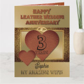 3rdレザー結婚ズ結婚記念日カード カード (正面)