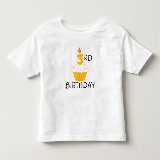 3rd誕生日キッズTシャツ トドラーTシャツ (正面)