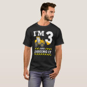 3rd誕生日ショベル私は3それを掘る建設 tシャツ (正面フル)