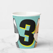 3rd誕生日パーティーかわいい柴犬パピーエンジェル 紙コップ (左)