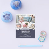 3RD誕生日フォトコラージュ招待状ボーイガールミックスミックス チラシ (シングル)