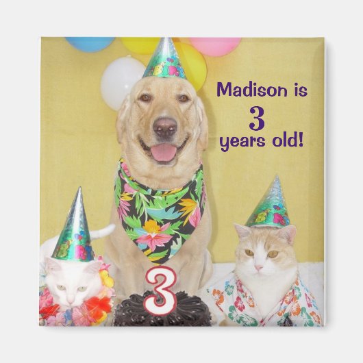 3rd誕生日マグネット マグネット (正面)