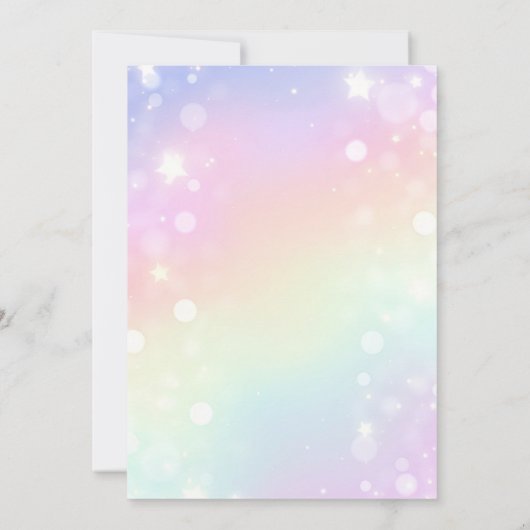 3rd誕生日招待状ガール3rd誕生日パーティーイン 招待状 (裏面)