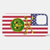 3rd アーマードキャバルリー 交差するサーベル USA旗 Case-Mate iPhoneケース (裏面 (横))