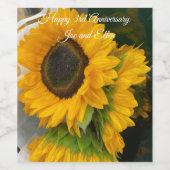 3rd Anniversary Sunflower ワインラベル (シングルラベル)