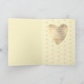 3rd Birthday 5 Picture Yellow Gold Pink Hearts カード (内部)