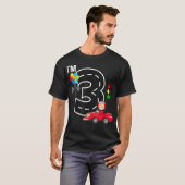 3rd Birthday Boys Race Car RaceCar  3 Year Old  Tシャツ (正面フル)