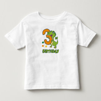 3rd birthday dinosaur  トドラーTシャツ