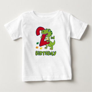 3rd birthday dinosaur ベビーTシャツ