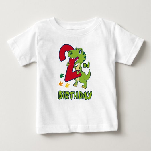 3rd birthday dinosaur  ベビーTシャツ (正面)