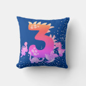 3rd Birthday. Dinosaur Design. My third birthday. クッション (正面)