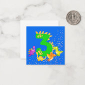 3rd Birthday. Dinosaur Design. My third birthday. ノートカード (正面/裏面インサイチュ)