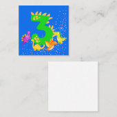 3rd Birthday. Dinosaur Design. My third birthday. ノートカード (正面/裏面)