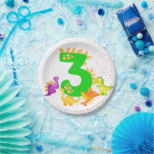3rd Birthday. Dinosaur Design. My third birthday. ペーパープレート (パーティー)