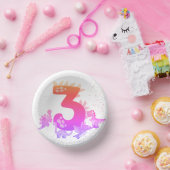 3rd Birthday. Dinosaur Design. My third birthday.  ペーパーボウル (パーティー)