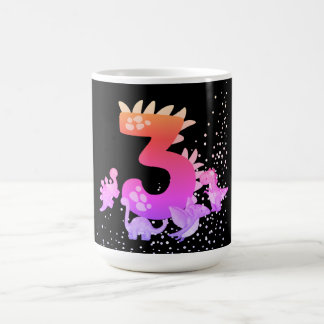3rd Birthday. Dinosaur Design. My third birthday. モーフィングマグカップ