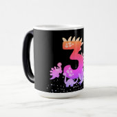 3rd Birthday. Dinosaur Design. My third birthday. モーフィングマグカップ (正面左)