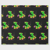 3rd Birthday. Dinosaur Design. My third birthday.  ラッピングペーパー (フラット)