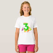 3rd Birthday. Dinosaur Design. My third birthday.  Tシャツ (正面フル)