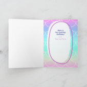 3rd Birthday Ethnic Mermaid Cartoon Adorable Cute  カード (内部)
