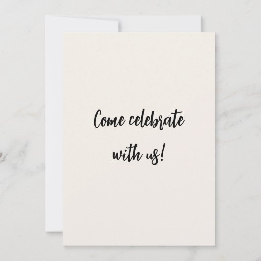 3rd Birthday Invitation Minimalist - Number 3 招待状 (裏面)