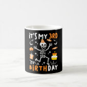 3rd birthday kids funny skeleton 3rd boo day コーヒーマグカップ (中央)