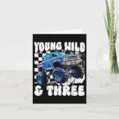 3rd Birthday Monster Truck Young Wild And Three 3  カード (正面)