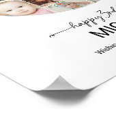 3rd Birthday Number 3 Photo Collage Custom Picture ポスター (角)