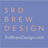 3rd Brewデザインショップタイトルとくもの巣URLステッカー シール (正面)