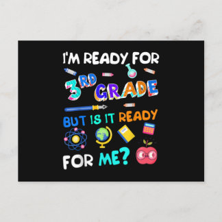 3rd Grade Back to School Third Grade 1st Day of 案内ポストカード