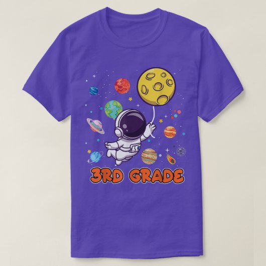 3rd Grade Birthday Boy Tee Astronaut Third Grade B Tシャツ (デザイン正面)