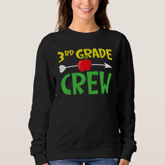 3rd Grade Crew Student Back To School Students Gra スウェットシャツ (正面)