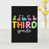 3rd Grade Dinosaur Ck To School First Day Of Schoo カード (黄色い花)