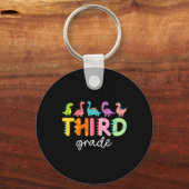 3rd Grade Dinosaur Ck To School First Day Of Schoo キーホルダー (正面)