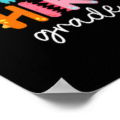 3rd Grade Dinosaur Ck To School First Day Of Schoo ポスター (角)