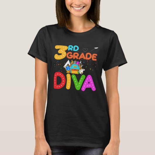 3rd Grade Diva First Day of School Tシャツ (正面)