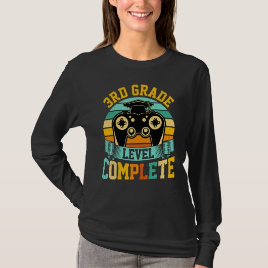 3rd Grade Level Complete  Video Gaming Gamer Gradu Tシャツ (正面)