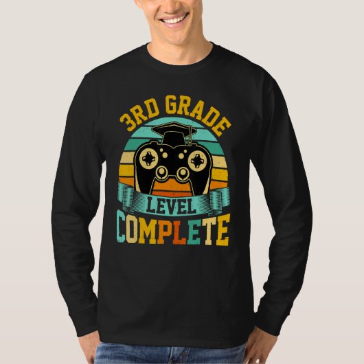 3rd Grade Level Complete  Video Gaming Gamer Gradu Tシャツ (正面)