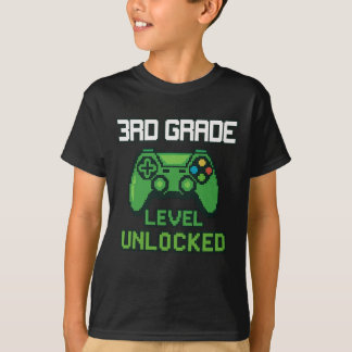 3rd Grade Level Unlocked Gamer Ck To School Boys G Tシャツ
