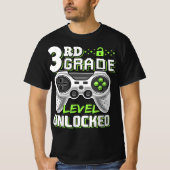 3rd Grade Level Unlocked Video Game Back to School Tシャツ (正面)
