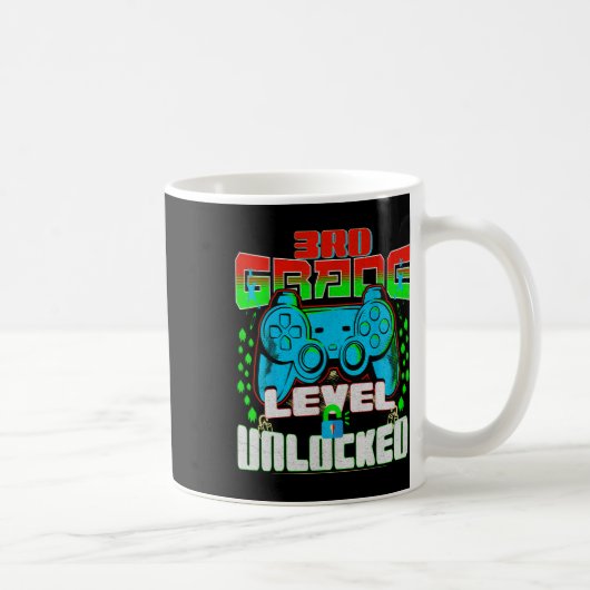 3rd Grade Level Unlocked Video Game Byck To School コーヒーマグカップ (右)