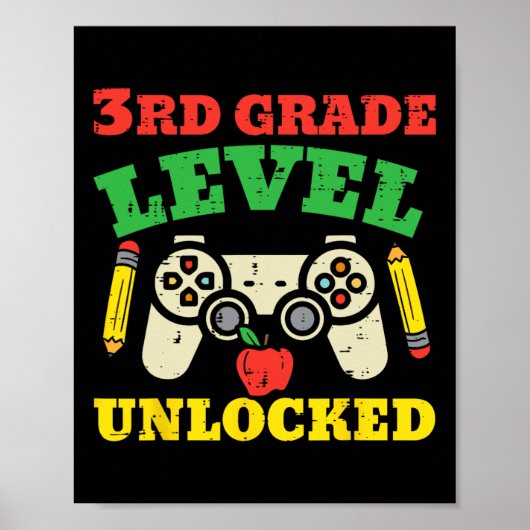 3rd Grade Level Unlocked Video Game First Day Of S ポスター (正面)