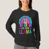 3rd Grade No Prob Llama Rainbow Back To School Tea Tシャツ (正面)