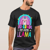 3rd Grade No Prob Llama Rainbow Back To School Tea Tシャツ (正面)