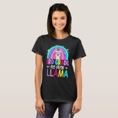 3rd Grade No Prob Llama Rainbow Back To School Tea Tシャツ (正面フル)