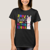 3rd Grade No Prob Llama Teacher Student Kids Back  Tシャツ (正面)