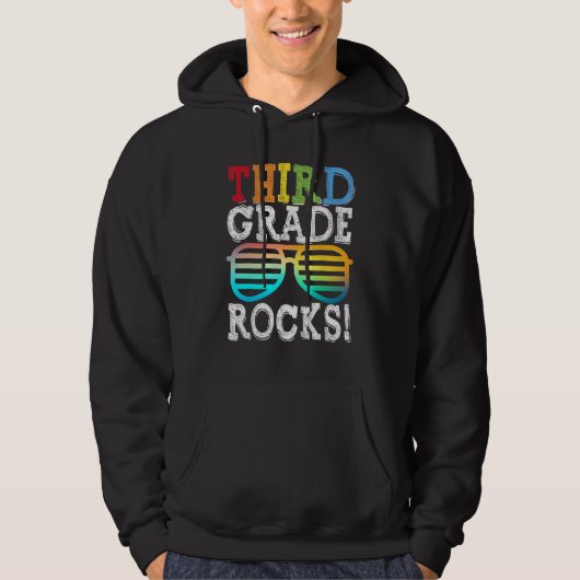 3rd Grade Rocks Third Grade Squad Back To School T パーカ (正面)
