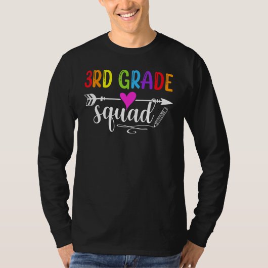 3rd Grade Squad Back To School 2023 Teacher Studen Tシャツ (正面)
