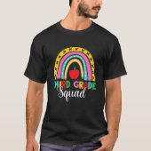 3rd Grade Squad Back To School Rainbow Teachers Tシャツ (正面)