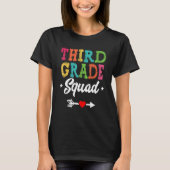 3rd Grade Squad Third Teacher Student Team Back To Tシャツ (正面)